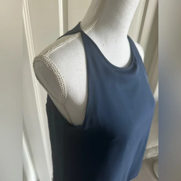 THEORY Womens Sleeveless Dress Lyall Solid Blue - Picture 5 of 9